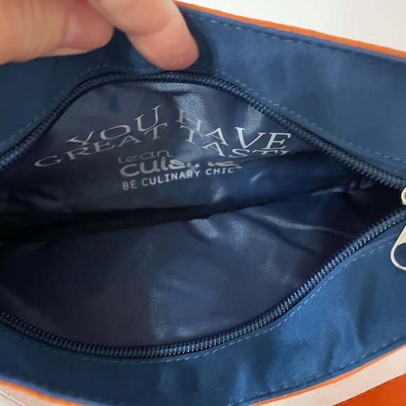 Lean Cuisine Orange Swirl Fall Embroidered Insulated Lunch Bag Purse NWT - Picture 4 of 5